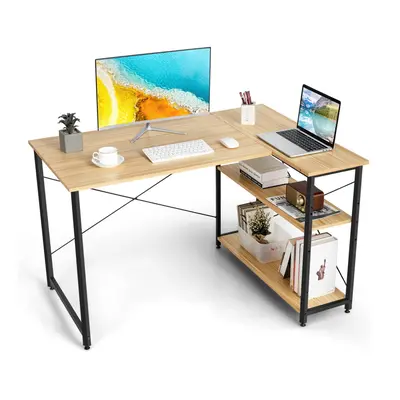 48inch L-shaped Corner Computer Desk Reversible L-shaped Writing Desk