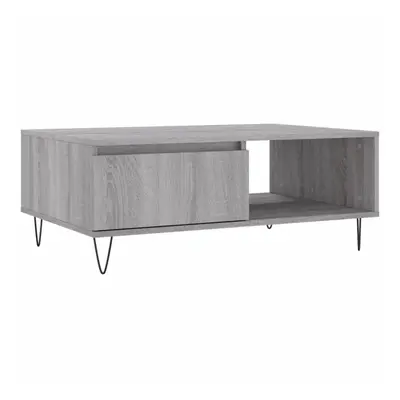 (grey sonoma) vidaXL Coffee Table Side Table End Table Sofa Table Black Engineered Wood