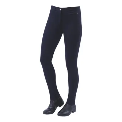 (24in, Navy) Dublin Womens/Ladies Supa-fit Zip Up Knee Patch Jodhpurs