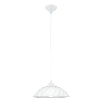 Pendant Ceiling Light Colour White Shade White Satin Glass Bulb E27 1x60W