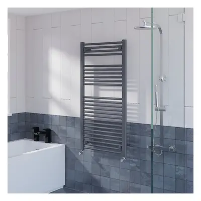 WarmeHaus Straight Heated Towel Rail Radiator Ladder for Bathroom Wall Mounted Anthracite 1200x6