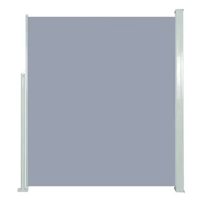 vidaXL Retractable Side Awning 160x500cm Grey Garden Privacy Screen Blind