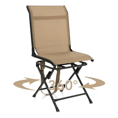 Swivel Hunting Chair Foldable 360Â° Free Rotation Chair Spin Chair w/ Mesh Back