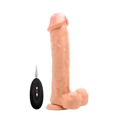 Real Rock - Vibrating Cock & Balls inches - Skin