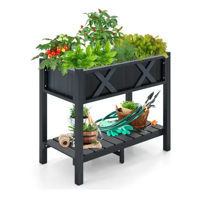 Raised Garden Bed w/ Legs Standing Planter Box with Drainage Holes