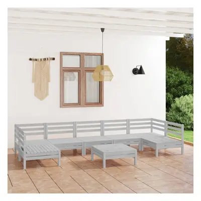 vidaXL Garden Lounge Set Outdoor Lounge Set Piece White Solid Wood Pine