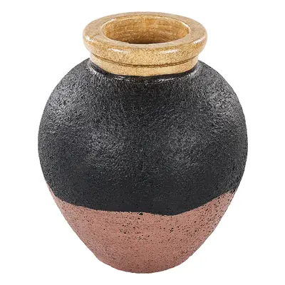 Decorative Vase DAULIS Ceramic Black