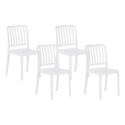 Set of Garden Chairs SERSALE Synthetic Material White