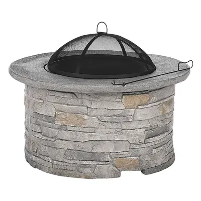 Round Fire Pit Grey TAMBORA