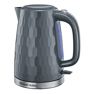 Russell Hobbs Cordless Electric Kettle - Contemporary Honeycomb Design with Fast Boil and Boil D