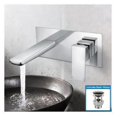 Keninton Wall Mounted Basin Mixer Tap With Basin Waste