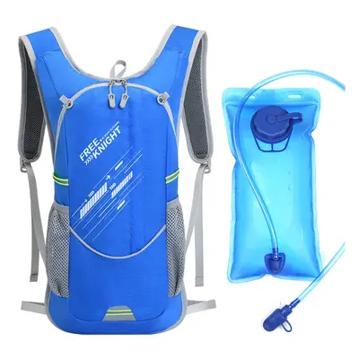 (Blue) Men And Women Sports Bike Water Bag Night Reflective Strip Design Waterproof