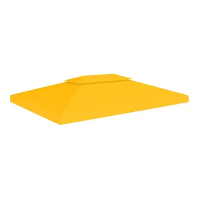 vidaXL 2-Tier Gazebo Top Cover g/mÂ² 4x3 m Yellow Garden Replacement Canopy