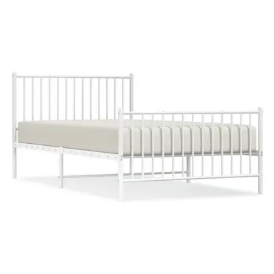 (207 x x 90.5 cm, with headboard & footboard) vidaXL Metal Bed Frame Bedroom Bedstead Bed Base M