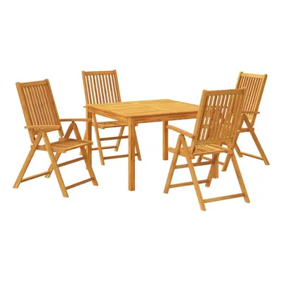 (110 x x cm/ piece) vidaXL Garden Dining Set Piece Outdoor Table and Chair Solid Wood Acacia