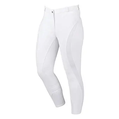 (Ladies 14/32in, White) Dublin Womens/Ladies Prime Gel Full Seat Breeches