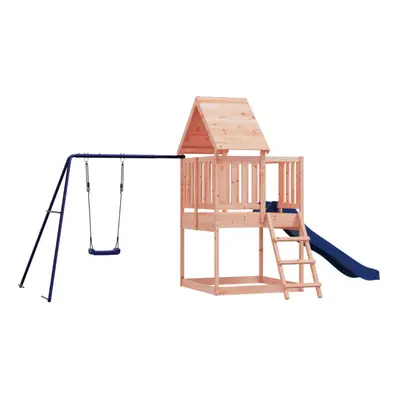 (solid douglas wood) vidaXL Playhouse Outdoor Kid Play with Slide Ladder Swing Solid Wood Pine