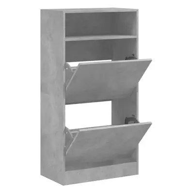 (concrete grey, x x cm) vidaXL Shoe Cabinet with Flip-Drawers Shoe Storage Shelf Shoe Rack Cupbo