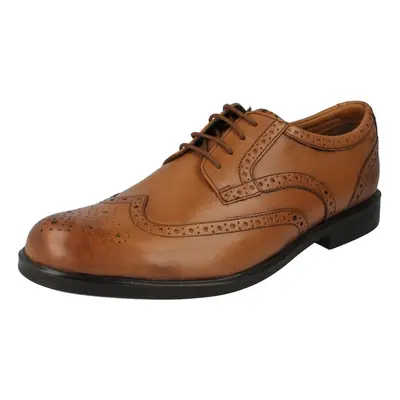 (UK 7.5, Tan (Brown)) Mens Clarks Formal Brogue Shoes Gabson Limit - G Fit