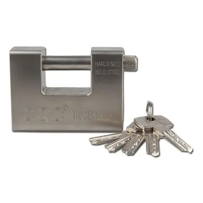 (L) Super Thick Metal Rectangular Padlock Rust-Proof Dust Pry Security Door Lock