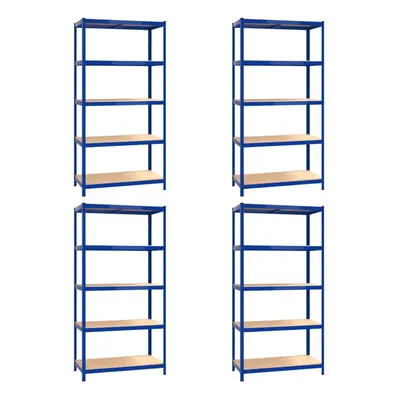 (blue, x x cm/ piece) vidaXL Storage Shelf Garage Organiser Holder Rack Steel and Engineered Woo