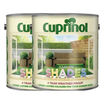 Twin Pack of Cuprinol Garden shades Country Cream 2.5L