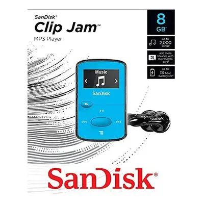 SanDisk 8GB Clip Jam MP3 Player - Blue SDMX26-008G-E46B