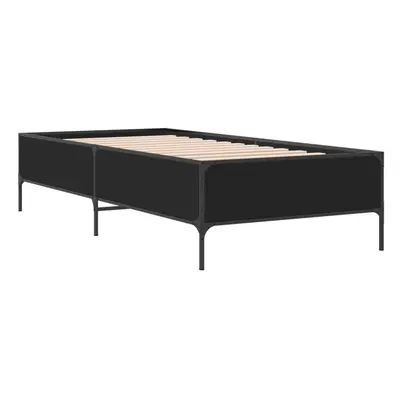 (black, x cm/ cm) vidaXL Bed Frame Home Bed Base Mattress Foundation Engineered Wood and Metal