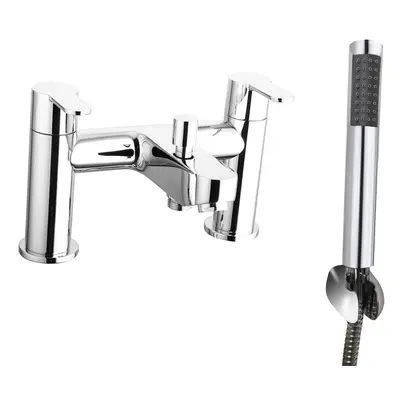 Chrome Bath Shower Mixer Tap Faucet with Hand Held Shower Head Set