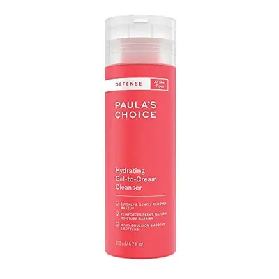 Paulas Choice Defense Gel to Cream Cleanser - Foaming Face Wash Gently Removes Makeup - for Soft