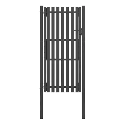 vidaXL Garden Fence Gate Steel 1x2.5m Anthracite Barrier Border Drive Gate