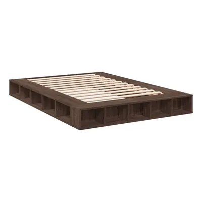 (brown oak, x cm) vidaXL Bed Frame Home Bed Base Brown Oak 180x200 cm Super King Engineered Wood