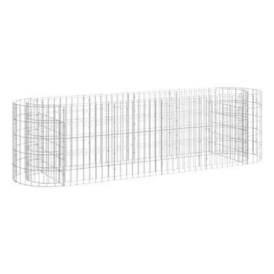 (190 x x cm) vidaXL Gabion Raised Bed Galvanised Iron Gabion Basket Flower Bed Multi Sizes