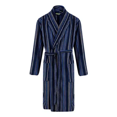 (Navy, Small) Slenderella Walker Reid WR88861 Men's Striped Dressing Gown