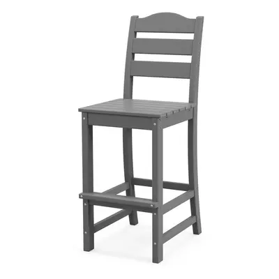 Outdoor Bar Stool Tall Pub Chair Kitchen Dining Chair w/Footrest &Back