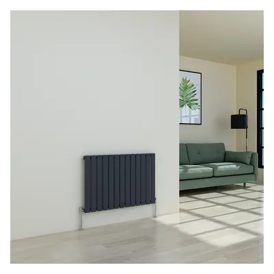 (600 x 886mm Single, Anthracite) Flat Panel Designer Radiator