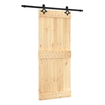 vidaXL Sliding Door Barn Door with Hardware Set Interior Door Solid Wood Pine