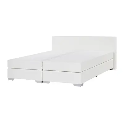 Divan Bed PRESIDENT x cm (EU King Size) Faux Leather White