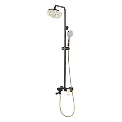 Mixer Shower Set with Rainshower GURARA Black/ Gold