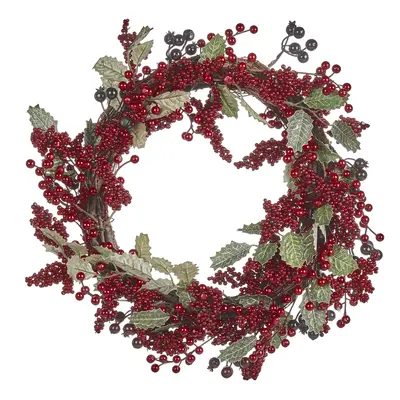 Decorative Christmas Wreath cm Red PUROL