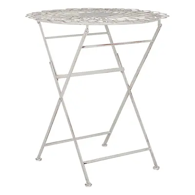 Metal Garden Bistro Table Ã¸ cm Off-White STIFFE