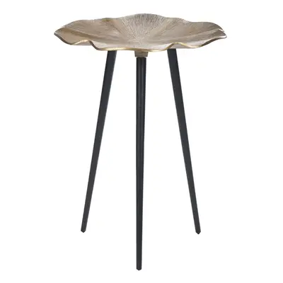 Metal Side Table Gold with Black PUDUR