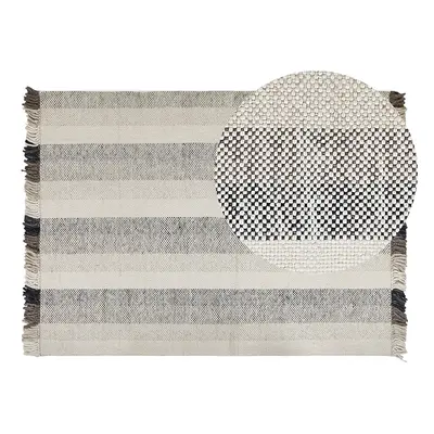 Wool Area Rug x cm Off-White EMIRLER