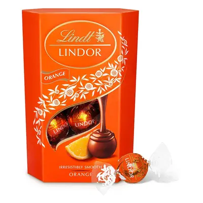 (Pack Of 4) Lindt Lindor Blood Orange Chocolate balls, 200g