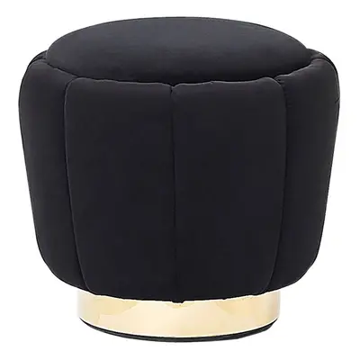 Pouffe IRVING Black Velvet