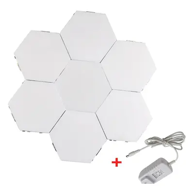 (7Pcs, US Plug) Touch Sensor Quantum Wall Lamps Hexagon Shape Honeycomb