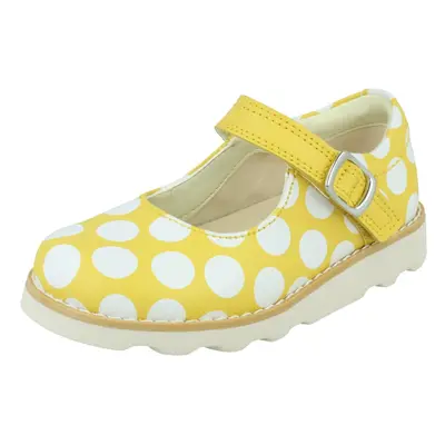 (Yellow, UK 9.5 Child) Girls Clarks Casual Shoes Crown Jump - G Fit