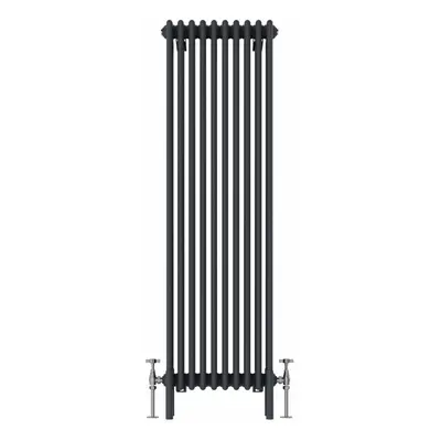 (1500x470mm, Anthracite) NRG Traditional Cast Iron Style Style Radiator Four Column Designer Bat