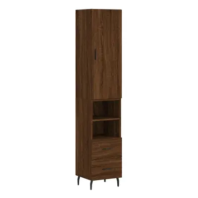 (brown oak, drawers shelves) vidaXL Highboard Sideboard Cupboard Side Board Storage Cabinet Engi