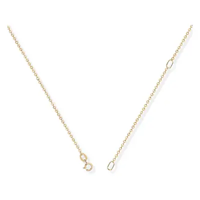 Jewelco London 18ct Gold Fine Trace Pendant Chain Necklace 1.05mm 16-18" - CBNR02911L-18